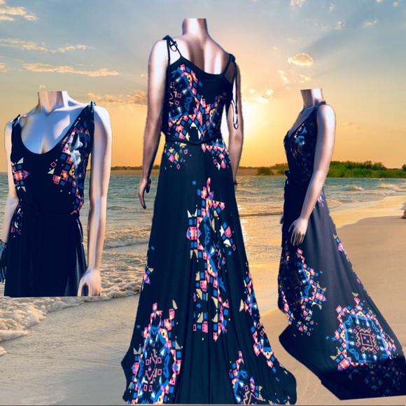French Connection Maxi Tribal Abstract Print - Picture 1 of 8